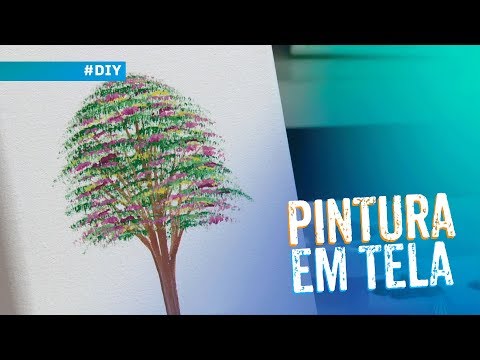 Pintura em tela "quatro estações" por Ana Maria Guimarães
