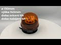LED maják AKU - oranžový / nabíjací s magnetom ECE R10/R65 (130x140mm) - Video Youtube