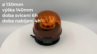AKU LED maják, oranžový, magnet, ECE R10, R65