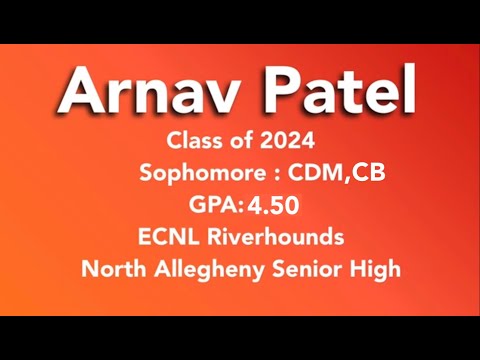 Arnav Patel - Pittsburgh Riverhounds ECNL - CDM,CB - Class of 2024 -Recruiting Video