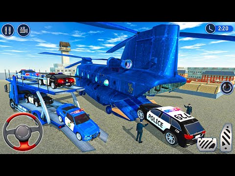 Police Plane Transporter Simulator - US Police Car Trailer Truck Driver 3D - Android Gameplay