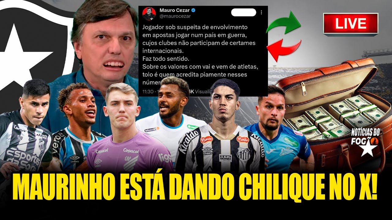 🔥MAURINHO DEU PITÍ NA INTERNET POR CAUSA DO FOGÃO? ARTUR É NOSSO! VENDA DE LUIZ HENRIQUE INCOMODOU!🔥