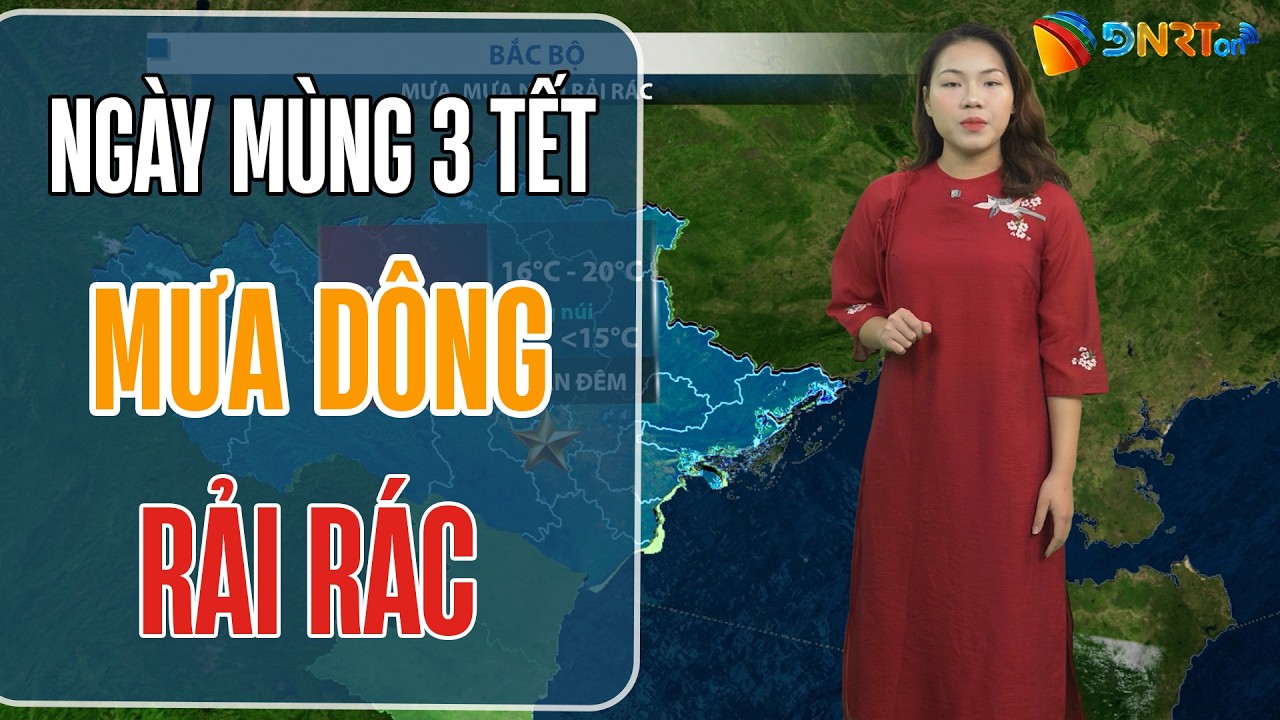 Thời tiết ngày mới Mùng 3 Tết | Trung Bộ có mưa dông rải rác; Nam Bộ ngày nắng ráo