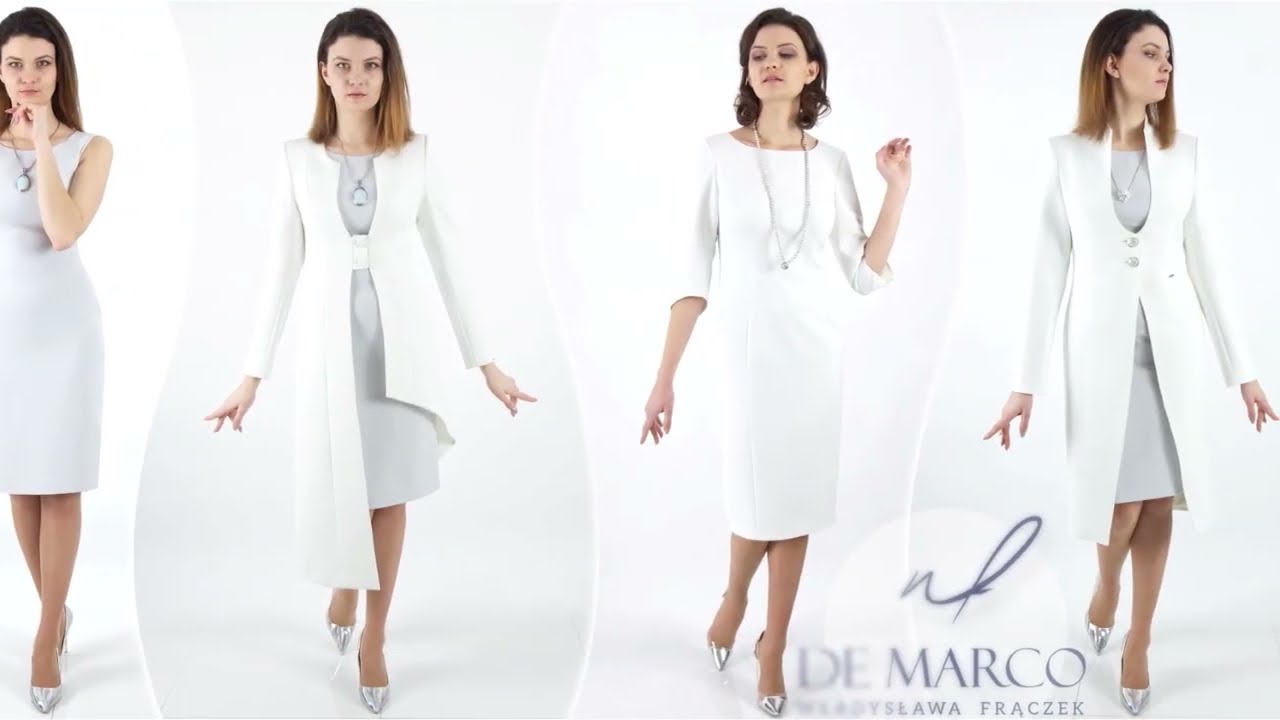 eleganckie płaszczyki do sukienek, proste klasyczne sukienki na wesele, komunię... Sklep De Marco