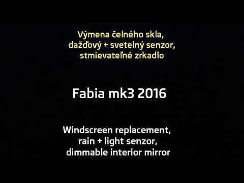 Fabia III Combi 2016 - windscreen, rain/light sensor, dimmable mirror