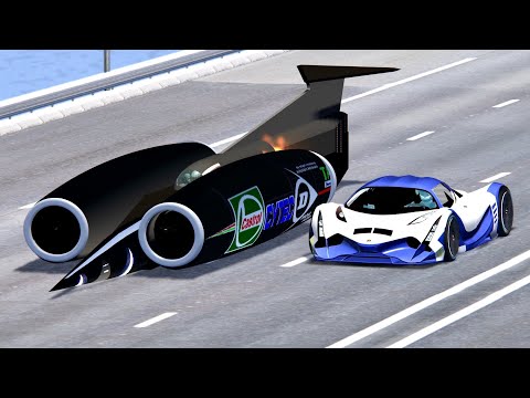 Devel Sixteen vs SSC Fastest Car In The World - Drag Race 20 KM