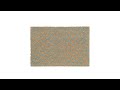 Kokos Fußmatte mit geometrischem Muster Braun - Türkis - Naturfaser - Kunststoff - 60 x 2 x 40 cm
