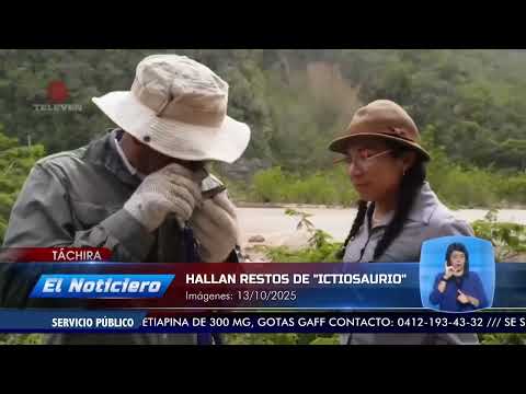 ¡Hallazgo histórico! Encuentran restos de dinosaurio en Táchira - El Noticiero emisión meridiana