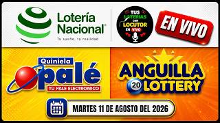 NATIONAL LOTTERY NIGHT DRAW QUINIELA PALE Leidsa ANGUILA LIVE Tuesday, August 11, 2026