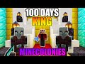WE Survived 100 Days in Hardcore Minecraft as KINGS (Minecraft MineColonies)