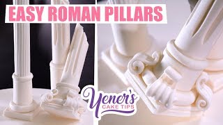 EASY Sugar ROMAN PILLARS Tutorial | Yeners Cake Tips with Serdar Yener from Yeners Way