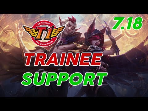 SKT T1 Trainee Rakan Support Patch 7.18 Pro Replay