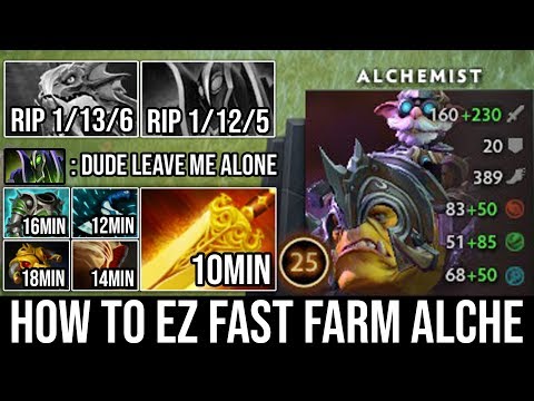How to Ez Jungle Alchemist in 7.22f | WTF 1Item Per 2Min & Killing Enemy Like Creeps - DotA 2
