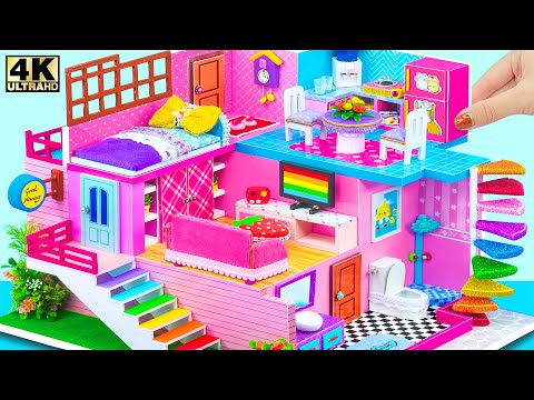 Build 3-Storey Miniature Apartment In Real Life from Cardboard ❤️ DIY Miniature Cardboard House