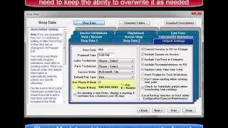 ShopKey Mgmt SE - Setup: Default Settings