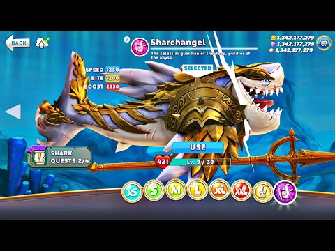 NEW SHARCHANGEL SHARK UNLOCK | HUNGRY SHARK WORLD NEW SHARK UPDATE & NEW SHARCHANGEL GAMEPLAY