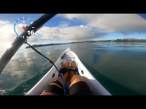 Beautiful sea! Paddling a Fenn Fennix surf ski Swordfish S in Auckland, NZ.