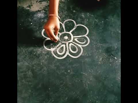 Easy alpona design for beginners#shorts #muggulu #alpona#rangoli