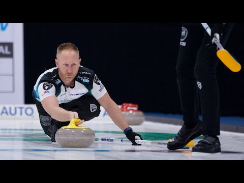 Brad Gushue's miss allows Brad Jacobs to score four | 2021 Masters