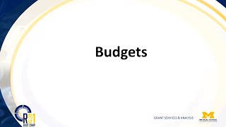 Budgets – NIH Grant Applications