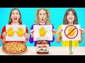 123 GO No Hands One Hand Vs Two Hands Eating Challenge ️ Funny Tricks