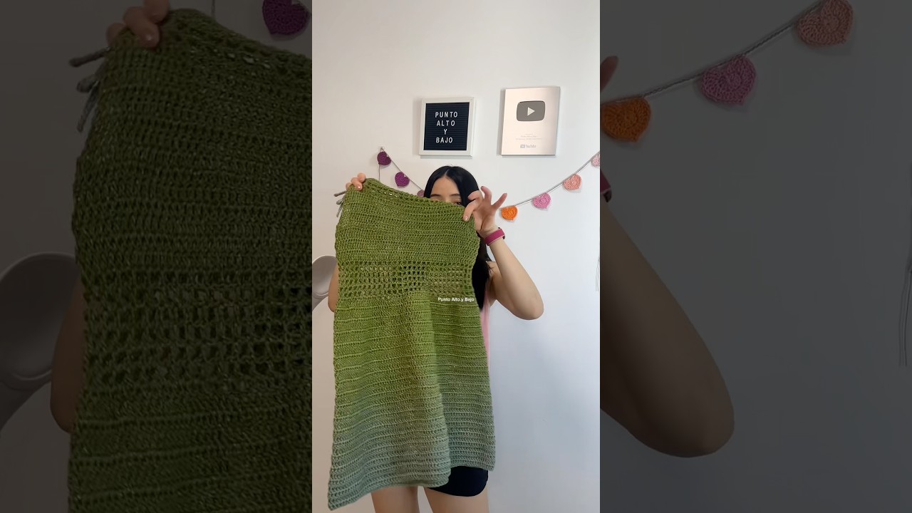 Vestido fácil de tejer 🫒 #crochet #tutorial #dress #handmade #shortsfeed #shorts #shortvideo #yt