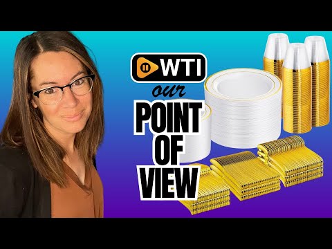 WELLIFE 600 PCS Gold Disposable Dinnerware Set - WTI product video review