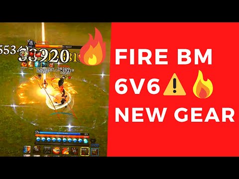 [BNS] PvP - BM 6v6 (Fire BM is OP! 2,100 AP BM - Whirlwind Valley)