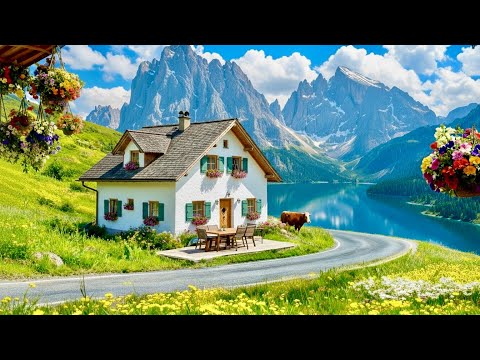 Driving Swiss Mountains , Relax Guitar  , 4K