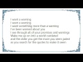 Idlewild - I Want a Warning Lyrics