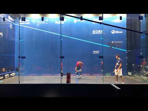 British Open Squash 2018 Round One final game Nick Matthew v Tarek Momen
