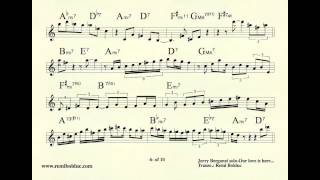 Remi Bolduc transcription : Jerry Bergonzi solo on Our love is here