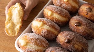 The ASMR starts at（00:07:49 - 00:13:17） - カスタードクリームドーナツの作り方 Custard Cream Donuts（Vanilla & Chocolate）｜HidaMari Cooking