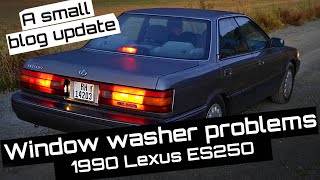 How To / DIY: Window washer problems on my 1990 Lexus ES250 - Bildilla Magasin