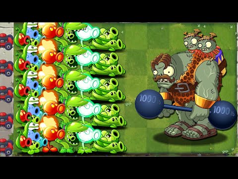 All Pea Plant Food vs Carnie Gargantuar! - Plants vs Zombies 2 Mod