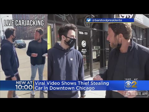 Viral Video Shows Barstool Sports's Dave Portnoy Witness Car Thief Escape Chicago Police On State St