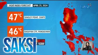 Heat index sa ilang lugar sa Cavite, posibleng pumalo sa 47°C bukas | Saksi