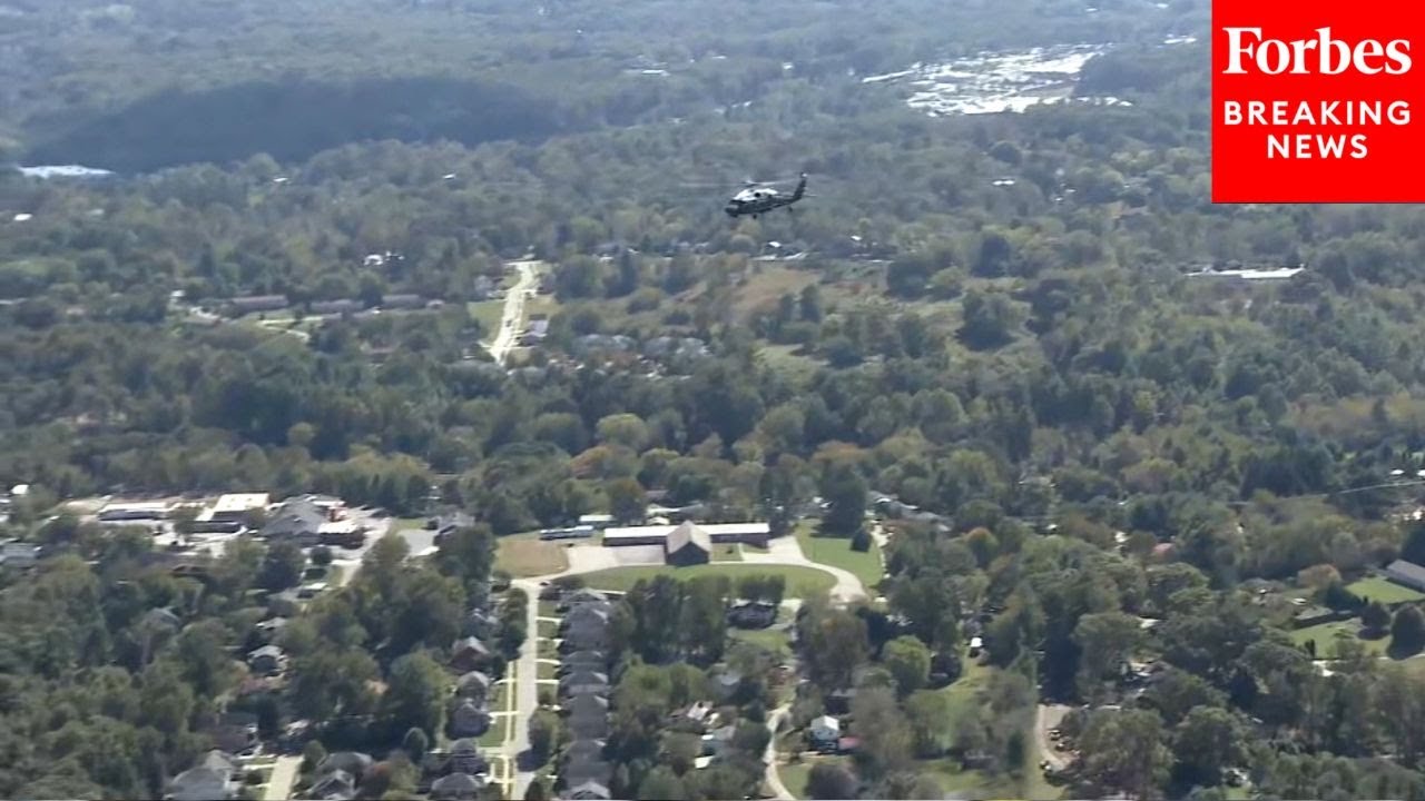 BREAKING: President Biden Receives An Aerial Tour Of Damage From Hurricane Helene In South Carolina