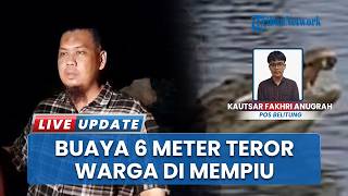 Pria Asal Aik Rayak Diterkam Buaya Sepanjang 6 Meter di Eks Kolong Dusun Mempiu, Warga Padati Lokasi