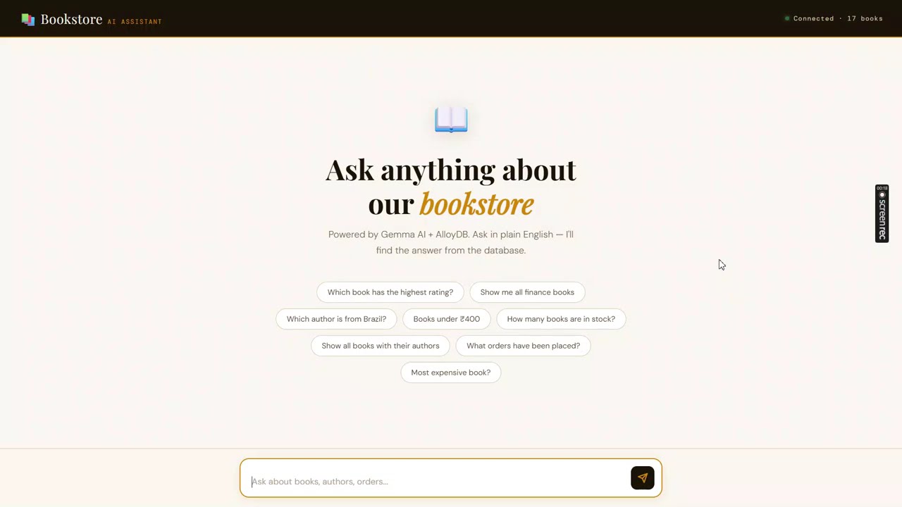 Bookstore AI Assistant (https://github.com/BlackWizard123/Track-3---Book-store-NL2SQL-GCP)