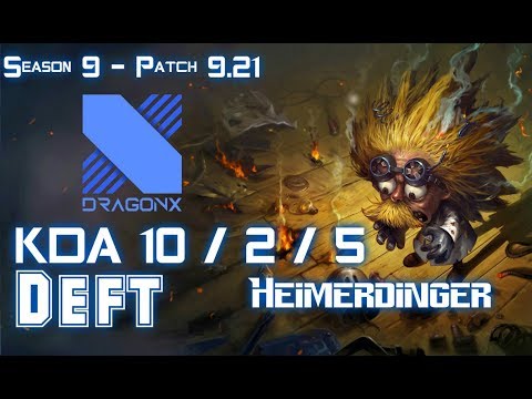 DRX Deft HEIMERDINGER vs XAYAH ADC - Patch 9.21 KR Ranked