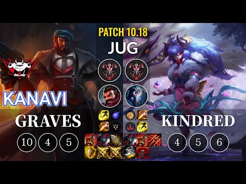 JDG Kanavi Graves vs Kindred Jungle - KR Patch 10.18