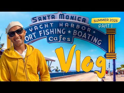 SANTA MONICA PIER VLOG | SUMMER VACATION & BHAGAVAD-GITA DISTRIBUTION | PART 1 