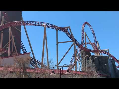 Off-ride footage of a Cannibal train