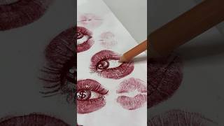 Trying the lipstick art challenge 💋