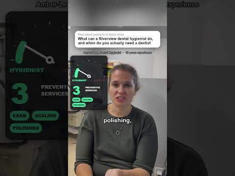 Amber-Lee, registered dental hygienist, explains what a Riverview dental hygienist can do and when you need a dentist at Bright White Dental Hygiene Clinic in Riverview NB