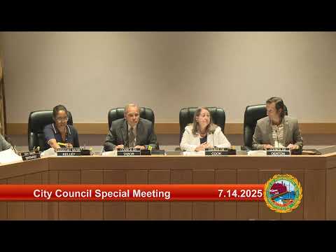 7.14.2025 City Council Special Meeting Regarding Coakley Road Extension Eminent Domain Proceeding