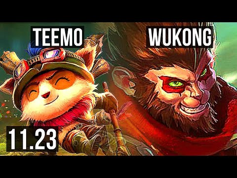 TEEMO vs WUKONG (TOP) | 1.3M mastery, 8/2/5, Dominating, 300+ games | BR Diamond | 11.23