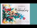 Watercoloring stamped images-Penny Black - YouTube