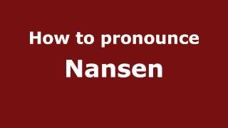 How to pronounce Nansen